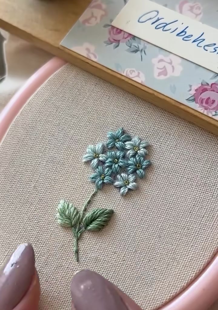 Tiny Blue Star Flowers Embroidery: A Step-by-Step Tutorial